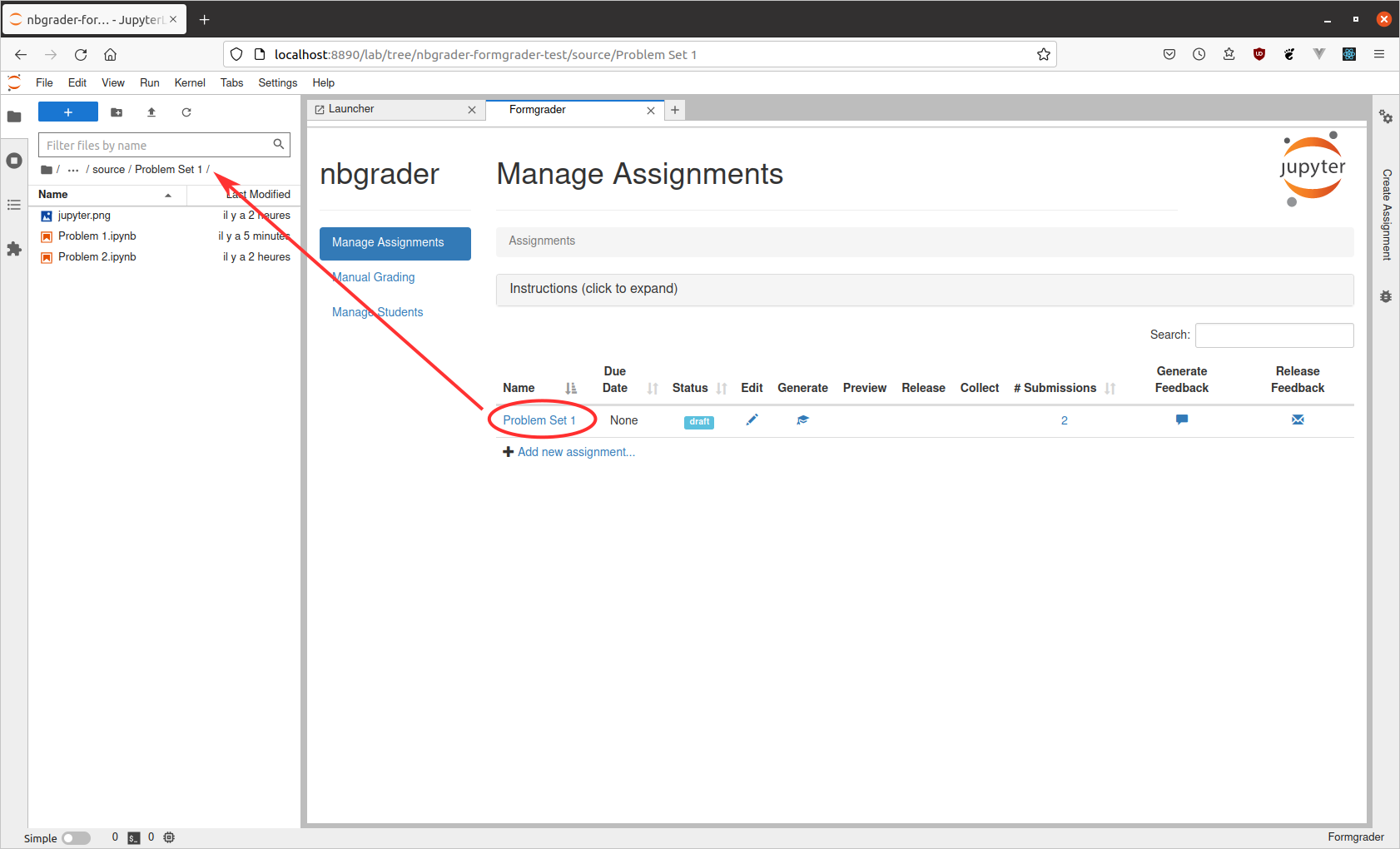 manage assignments open