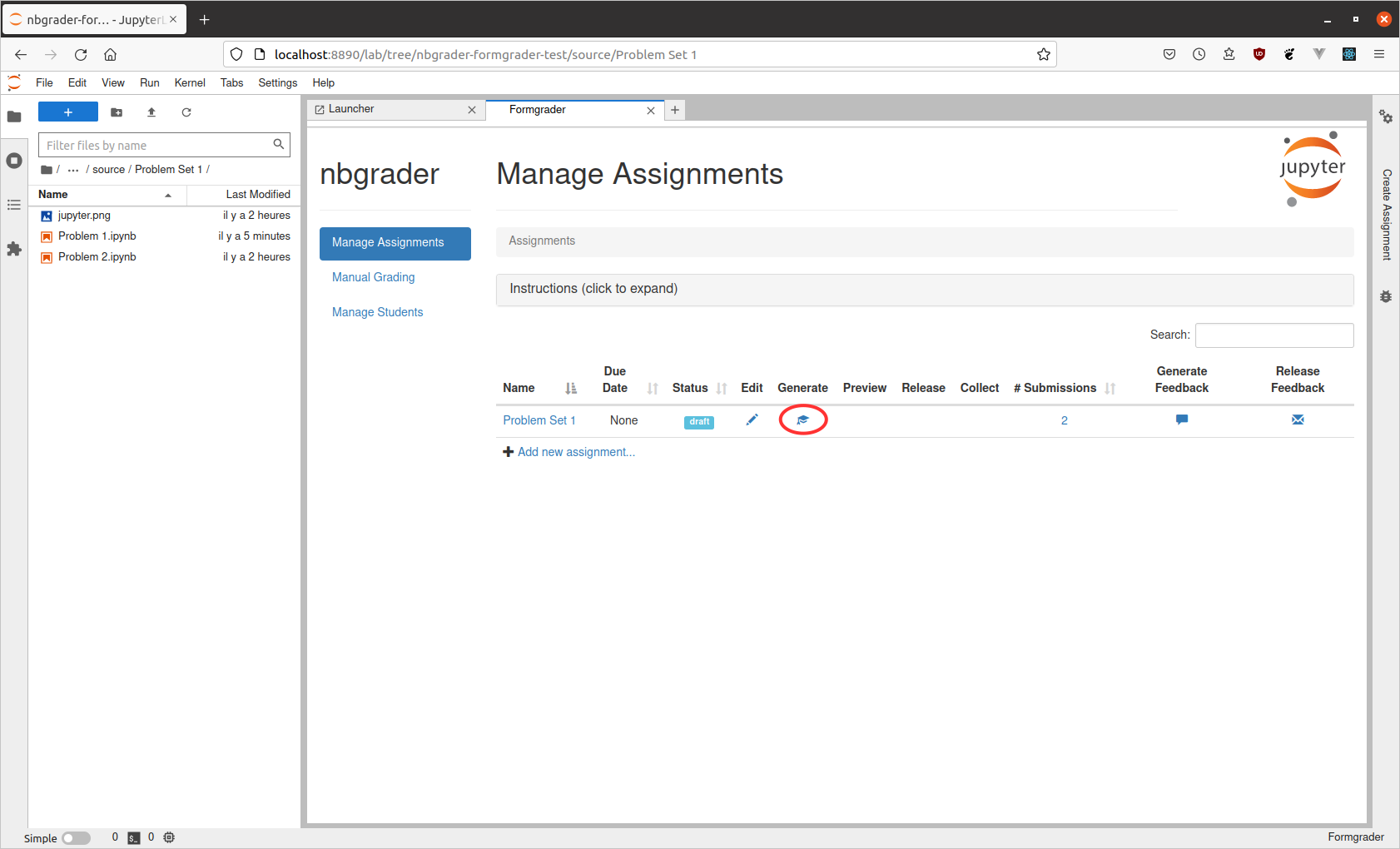 manage assignments generate