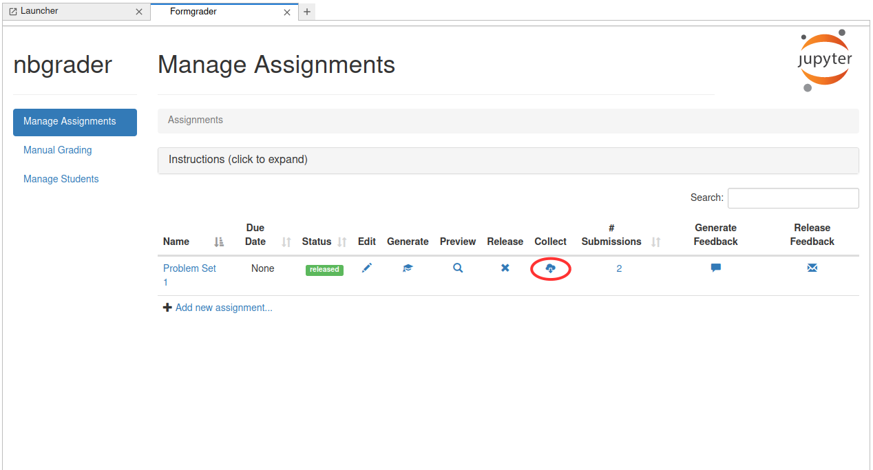 manage assignments collect